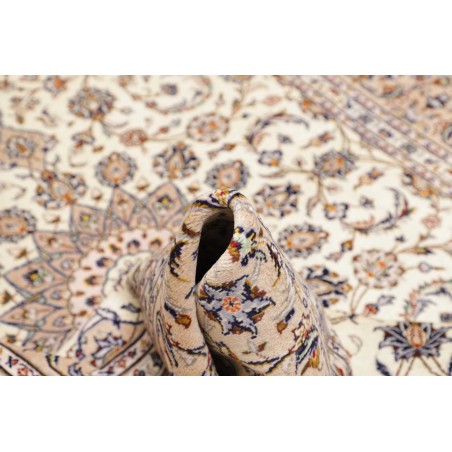 Tappeto Kashan Persia bianco grigio 198x292