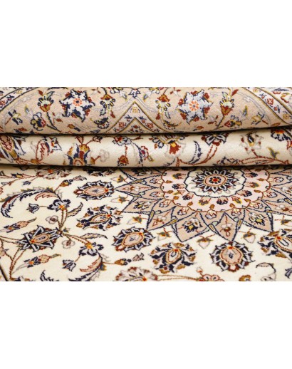 Tappeto Kashan Persia bianco grigio 198x292