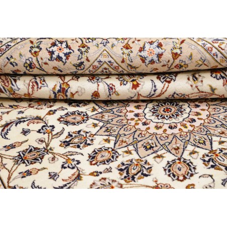 Tappeto Kashan Persia bianco grigio 198x292