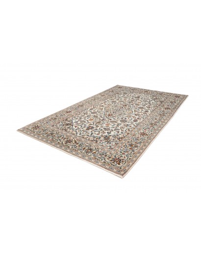 Tappeto Kashan Persia bianco grigio 198x304