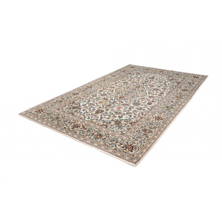 Tappeto Kashan Persia bianco grigio 198x304