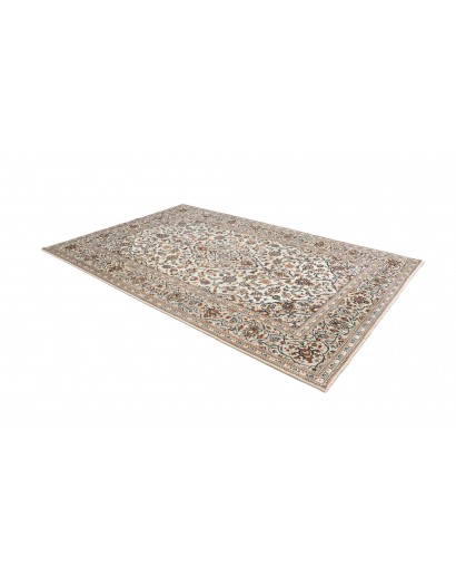 Tappeto Kashan Persia bianco grigio 198x304