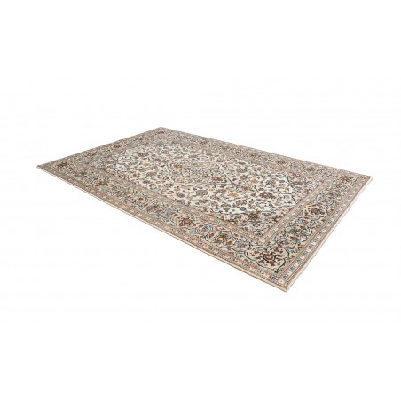 Tappeto Kashan Persia bianco grigio 198x304