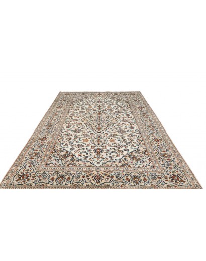 Tappeto Kashan Persia bianco grigio 198x304