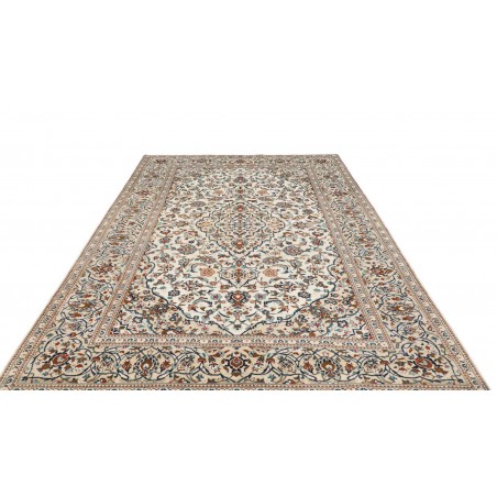 Tappeto Kashan Persia bianco grigio 198x304