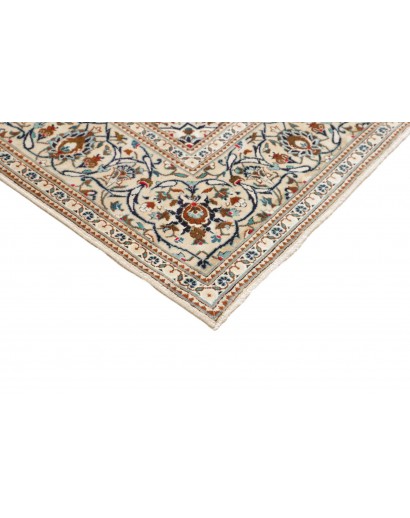 Tappeto Kashan Persia bianco grigio 198x304
