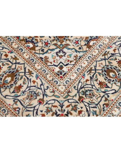 Tappeto Kashan Persia bianco grigio 198x304