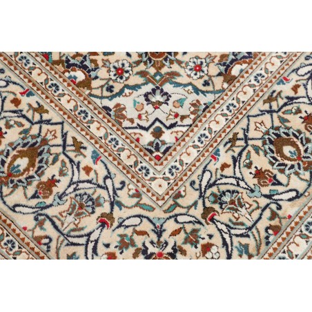 Tappeto Kashan Persia bianco grigio 198x304