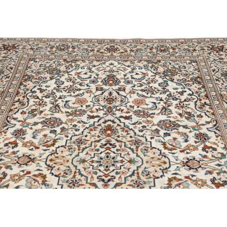 Tappeto Kashan Persia bianco grigio 198x304