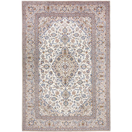 Tappeto Kashan Persia bianco azzurro 205x300