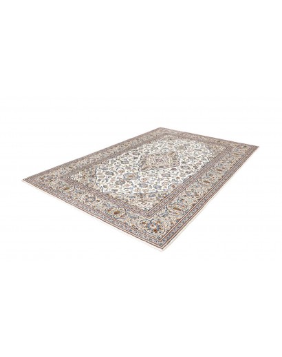 Tappeto Kashan Persia bianco azzurro 205x300