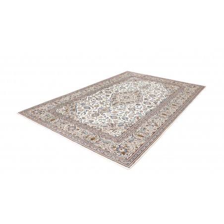 Tappeto Kashan Persia bianco azzurro 205x300