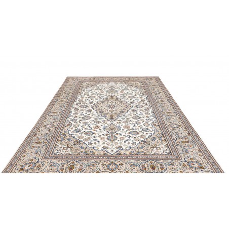 Tappeto Kashan Persia bianco azzurro 205x300