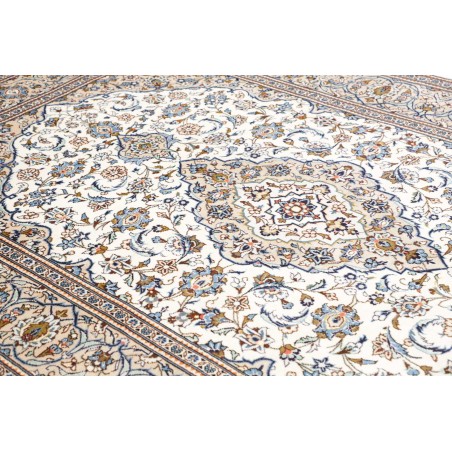 Tappeto Kashan Persia bianco azzurro 205x300