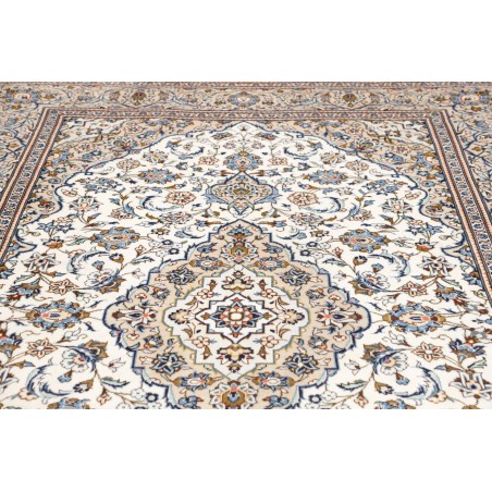 Tappeto Kashan Persia bianco azzurro 205x300