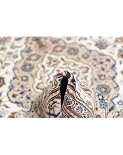 Tappeto Kashan Persia bianco azzurro 205x300