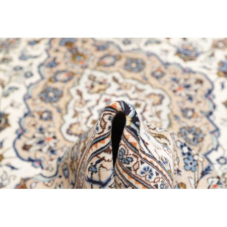 Tappeto Kashan Persia bianco azzurro 205x300