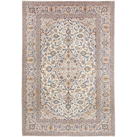 Tappeto Kashan Persia bianco grigio 200x296