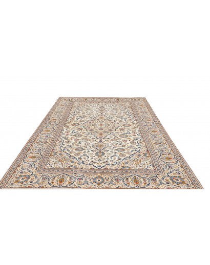 Tappeto Kashan Persia bianco grigio 200x296