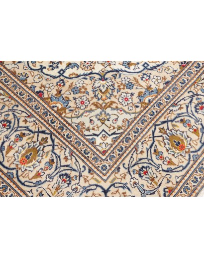 Tappeto Kashan Persia bianco grigio 200x296