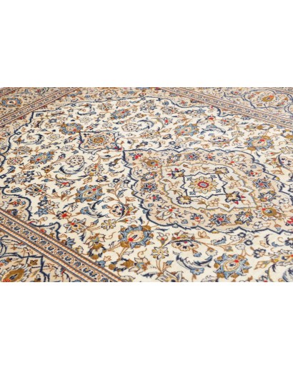 Tappeto Kashan Persia bianco grigio 200x296