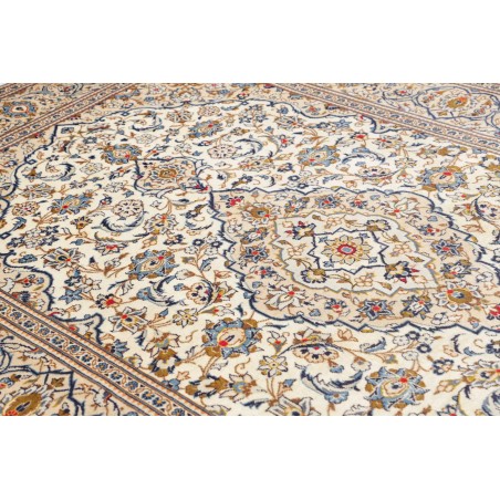 Tappeto Kashan Persia bianco grigio 200x296