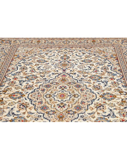 Tappeto Kashan Persia bianco grigio 200x296