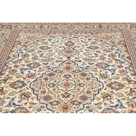 Tappeto Kashan Persia bianco grigio 200x296