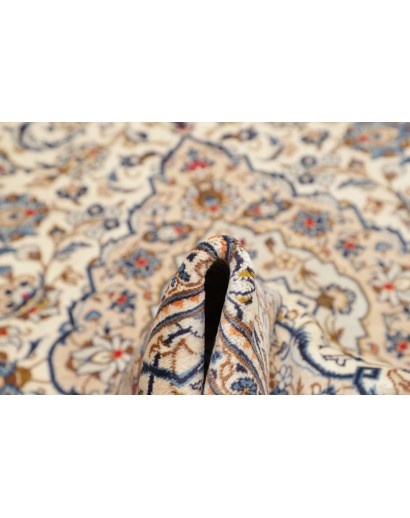 Tappeto Kashan Persia bianco grigio 200x296