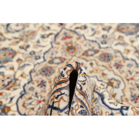 Tappeto Kashan Persia bianco grigio 200x296