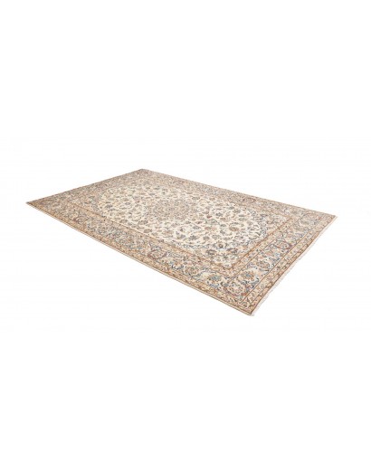 Tappeto Kashan Persia bianco grigio 197x302