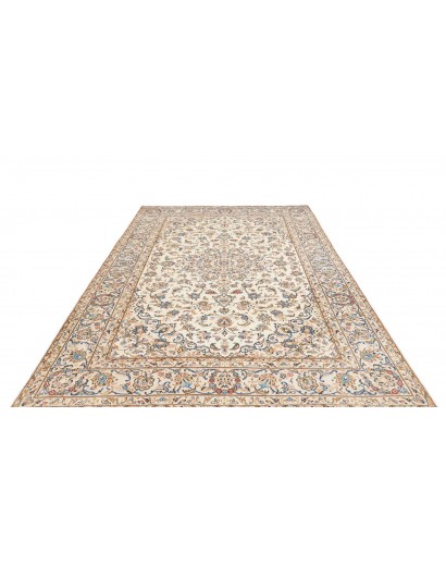 Tappeto Kashan Persia bianco grigio 197x302