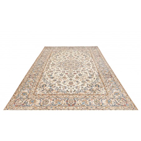 Tappeto Kashan Persia bianco grigio 197x302