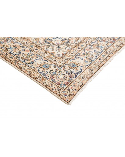Tappeto Kashan Persia bianco grigio 197x302