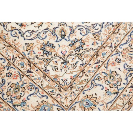 Tappeto Kashan Persia bianco grigio 197x302