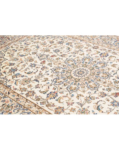 Tappeto Kashan Persia bianco grigio 197x302
