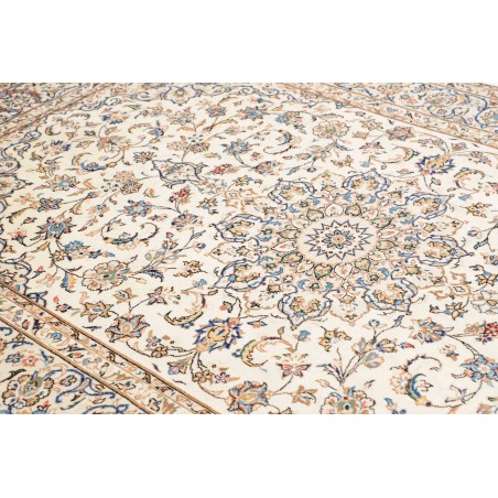 Tappeto Kashan Persia bianco grigio 197x302