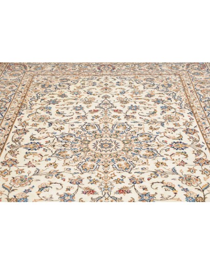Tappeto Kashan Persia bianco grigio 197x302