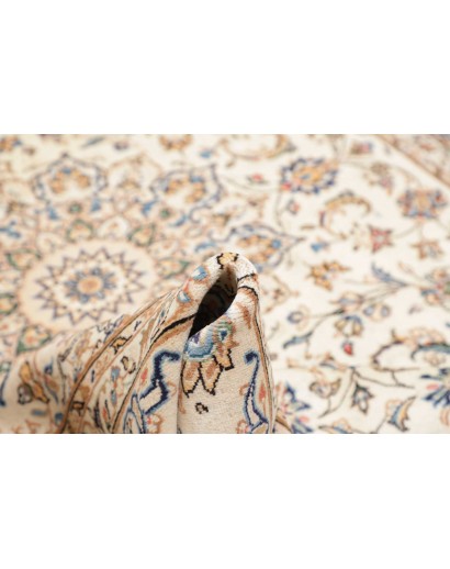 Tappeto Kashan Persia bianco grigio 197x302