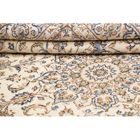 Tappeto Kashan Persia bianco grigio 197x302
