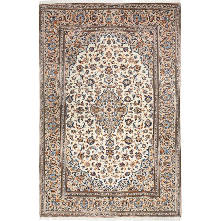 Tappeto Kashan Persia bianco grigio 198x303