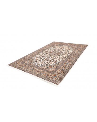 Tappeto Kashan Persia bianco grigio 198x303