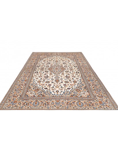 Tappeto Kashan Persia bianco grigio 198x303