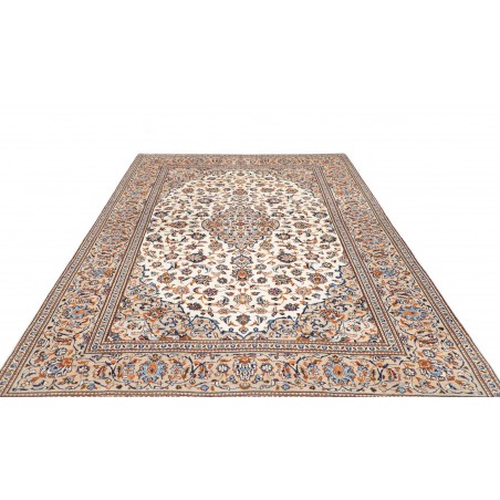 Tappeto Kashan Persia bianco grigio 198x303
