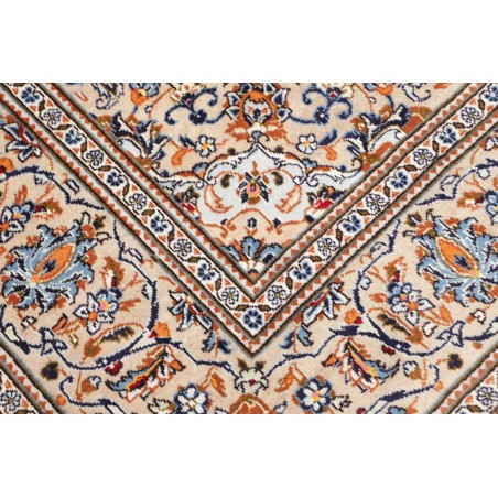 Tappeto Kashan Persia bianco grigio 198x303