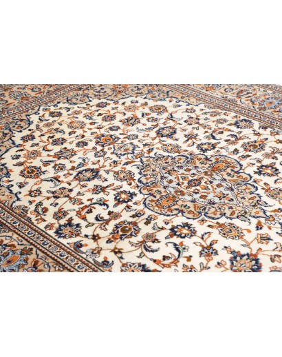 Tappeto Kashan Persia bianco grigio 198x303