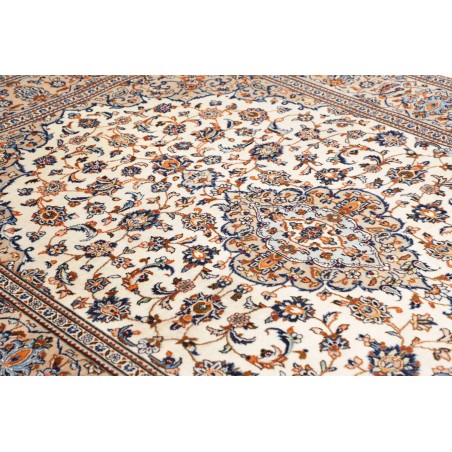 Tappeto Kashan Persia bianco grigio 198x303