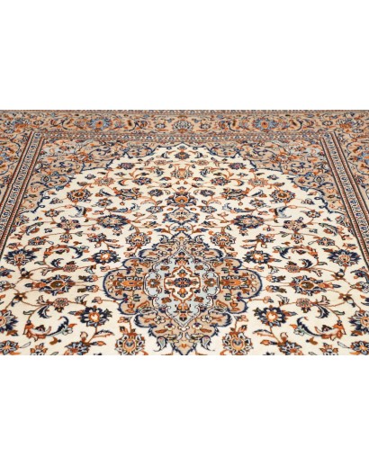 Tappeto Kashan Persia bianco grigio 198x303