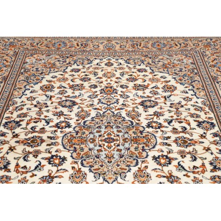 Tappeto Kashan Persia bianco grigio 198x303