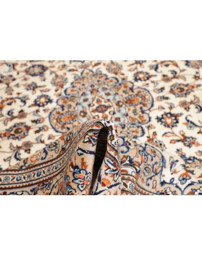 Tappeto Kashan Persia bianco grigio 198x303